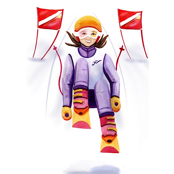 Ski racer girl